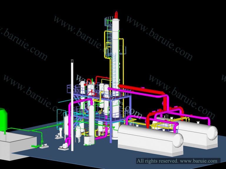 JYZLR50 Laos waste oil distillation plant 1